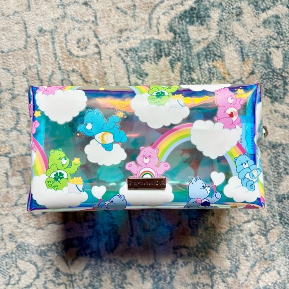 Care Bears X Skinny Dip London Rainbow Cosmetic Bag Clouds Fun Girly Cartoon - Picture 1 of 5